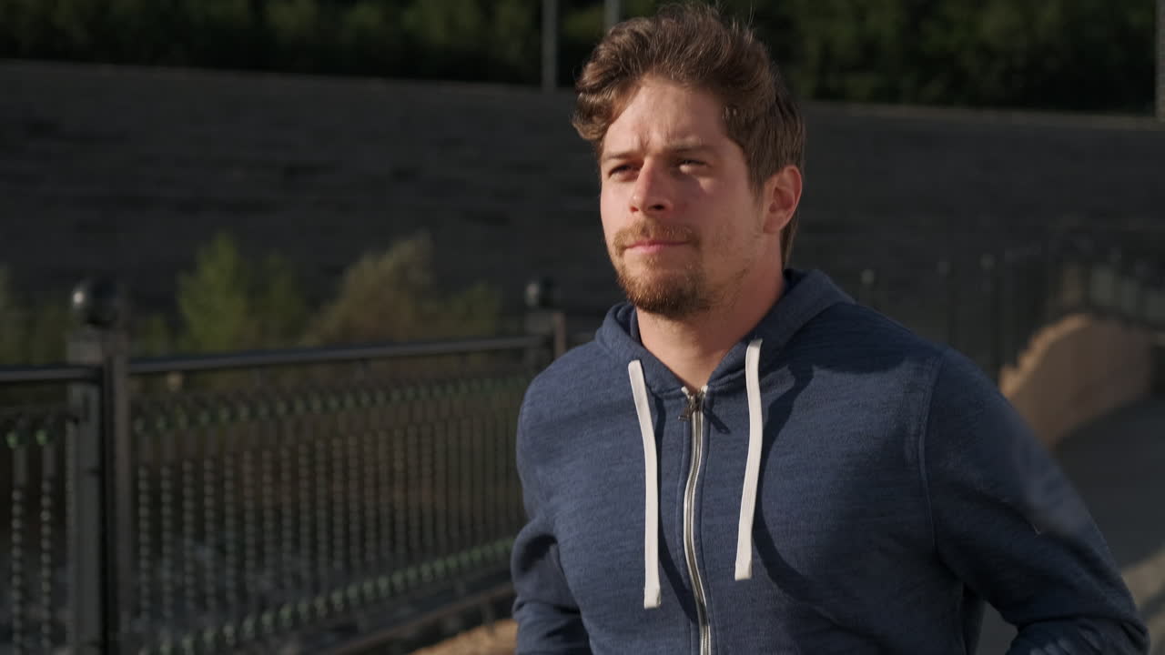 Man Running Outdoors