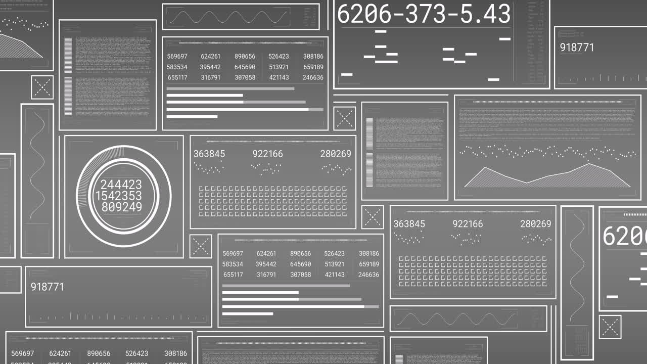 Animation of hud interface screens with element panel sets