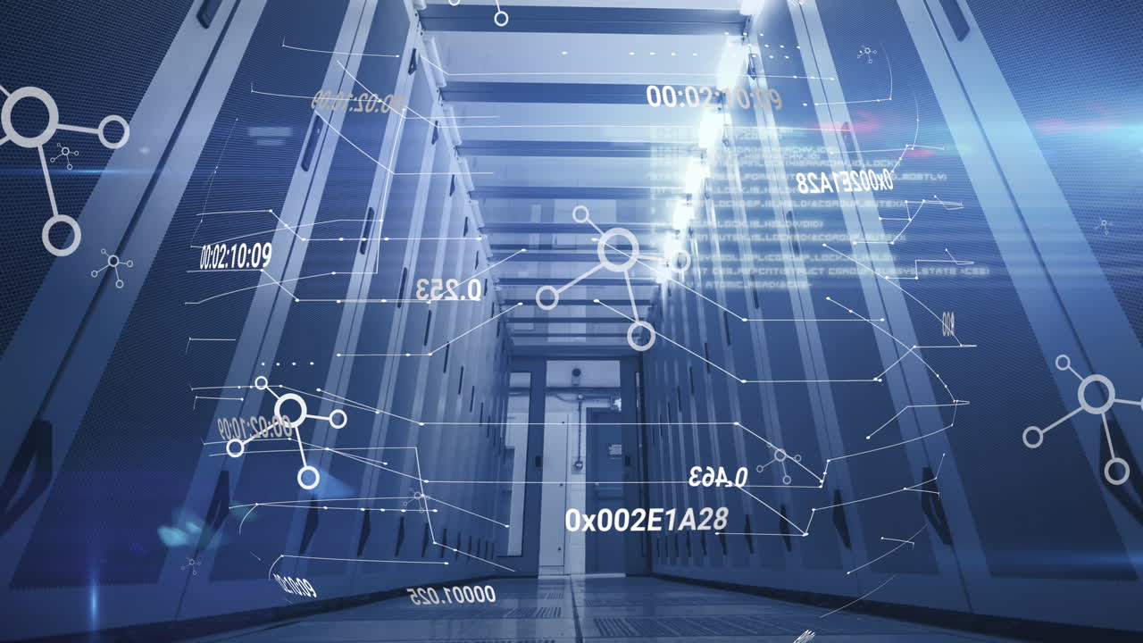 Networks and data processing over computer server room