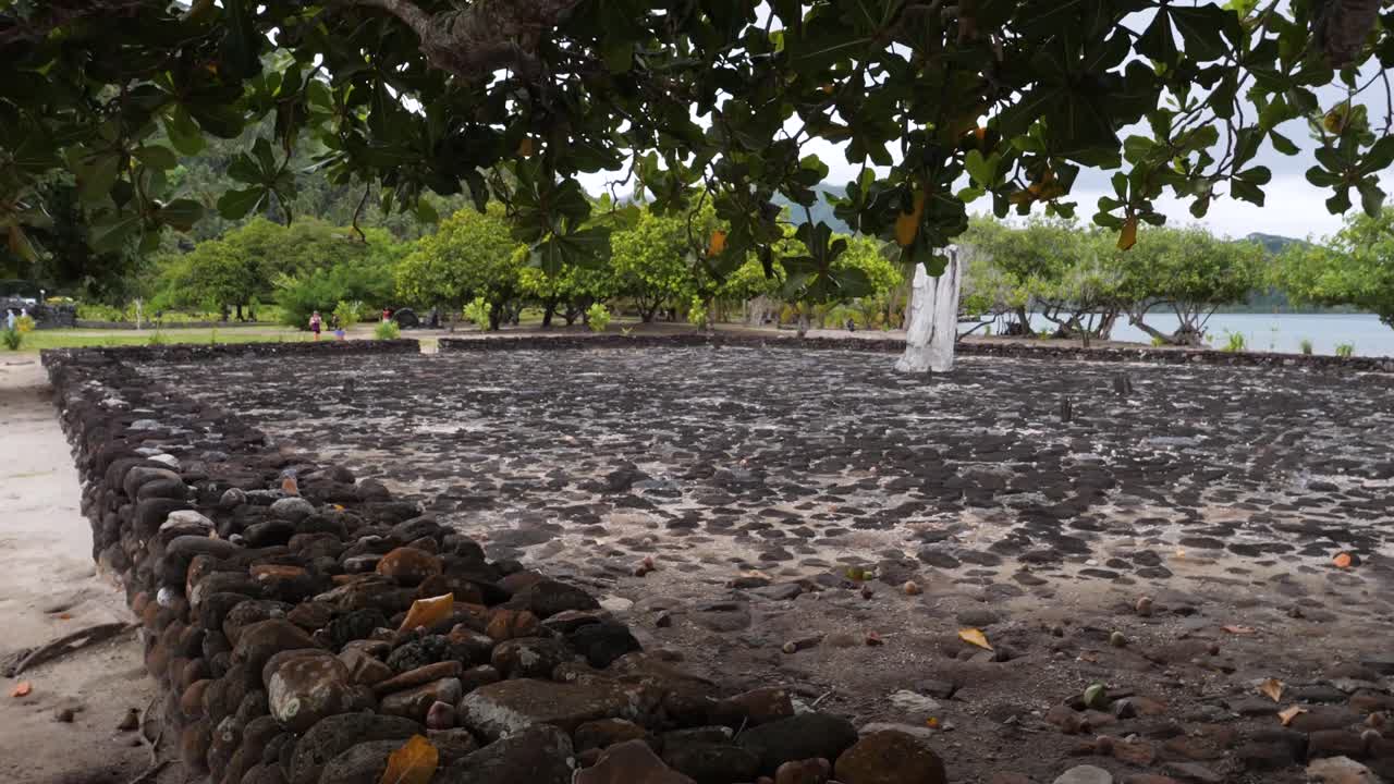 Ancient Stone Ruins on a Tropical Island