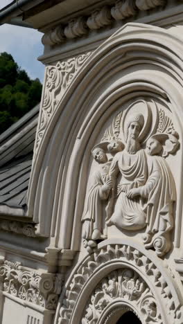 ornate architectural detail of a religious building