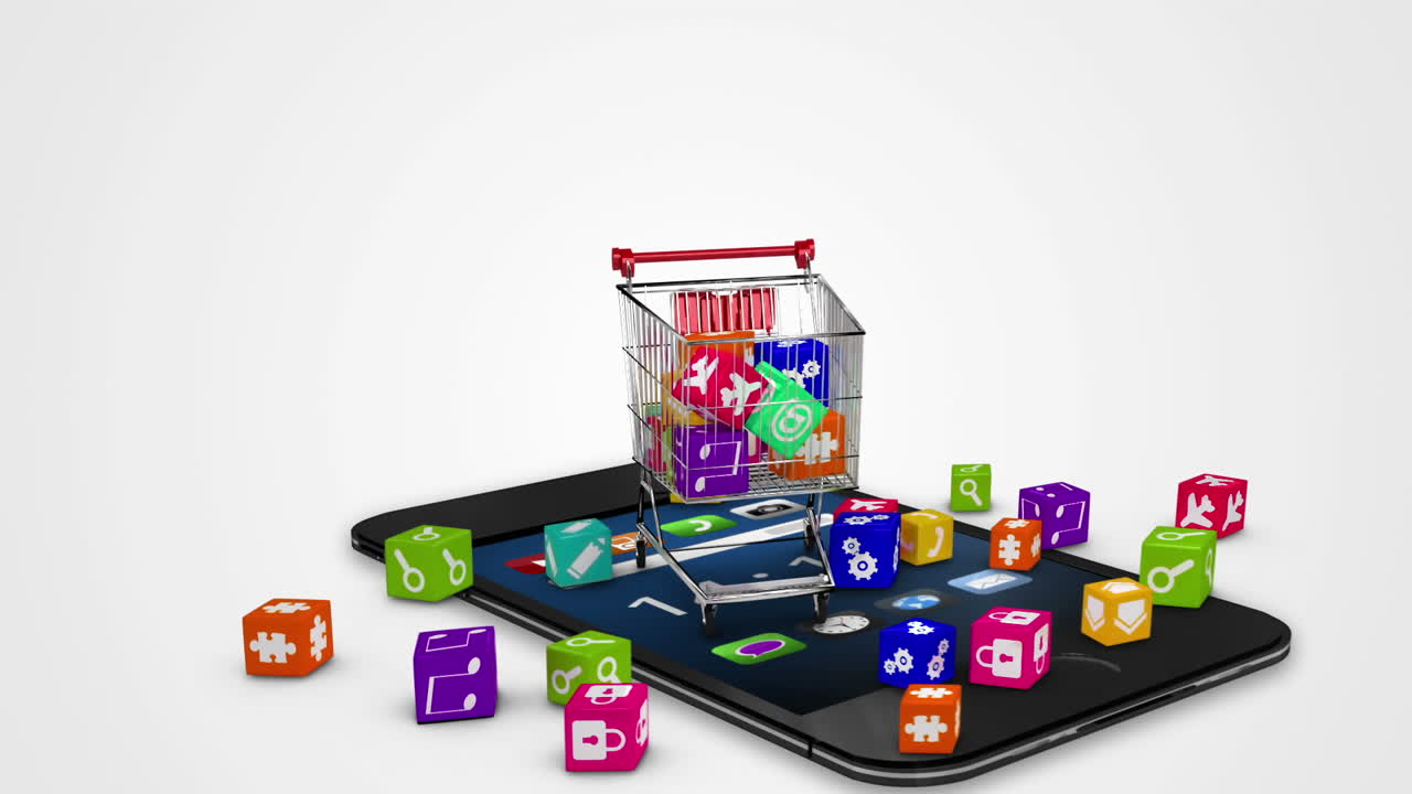 아이콘이  바탕에 트롤리에 떨어지고 있습니다.