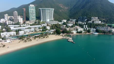 Aerial-view-of-Repulse-bay-Kwan-Yin-temple,-Hong-Kong