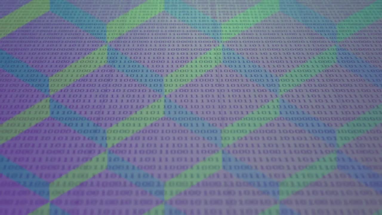 código binario colorido cambiando de color