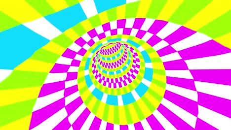 fondo de movimiento de colores de ilusión óptica de túnel