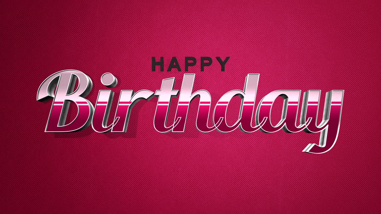 texto de feliz cumpleaños retro en textura vintage roja al estilo de los años 80