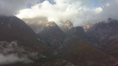 cloudy mountains at an epic lookout in the southern part albania near permet