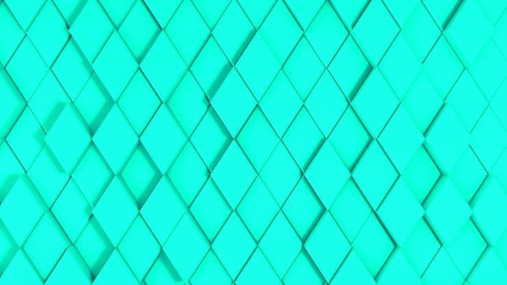 3D background animation of stylish stone rhombuses. Looped