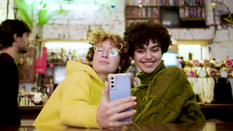 lesbian couple in a bar