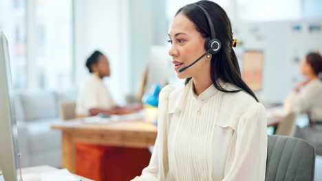 Call-center,-face-and-woman