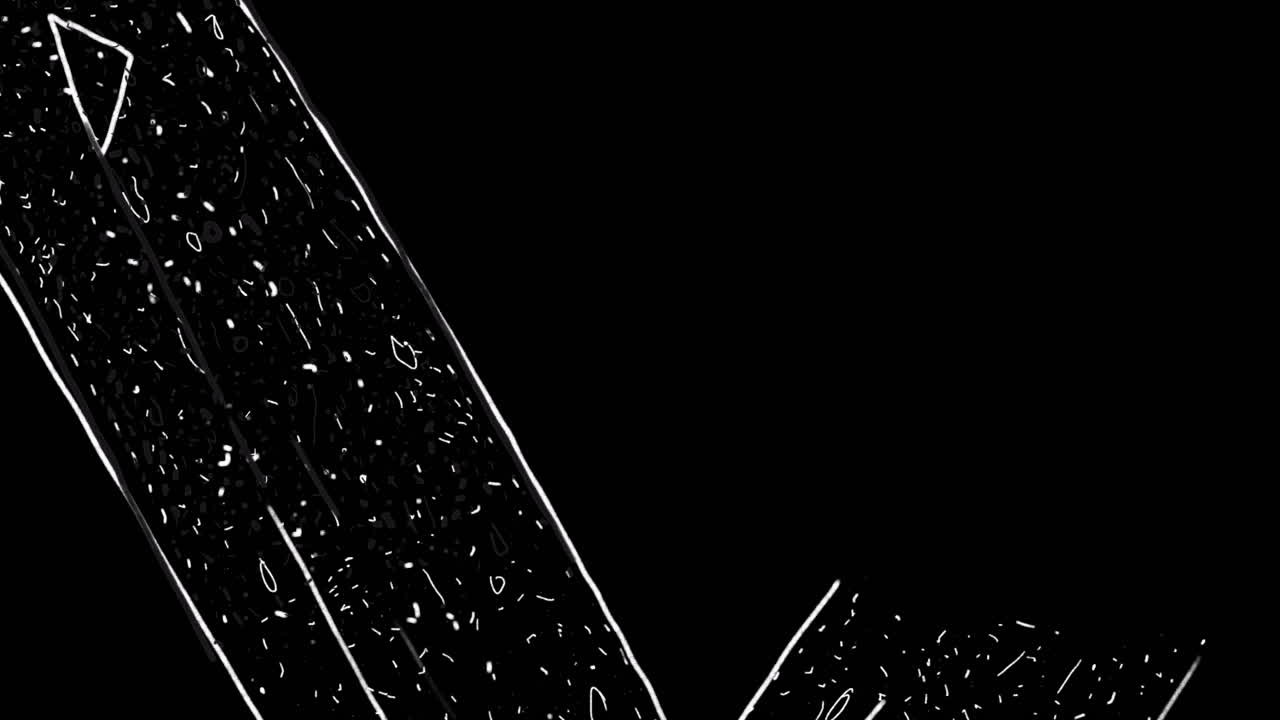 Abstract Graphic Animation with Black, White, and Yellow Elements