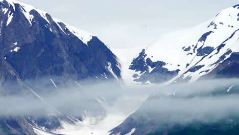 a glacial valley along the alaskan coastline