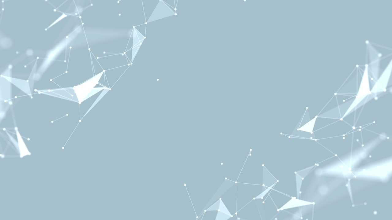 3D abstract Plexus Gray and white geometrical shapes Loop Animation.