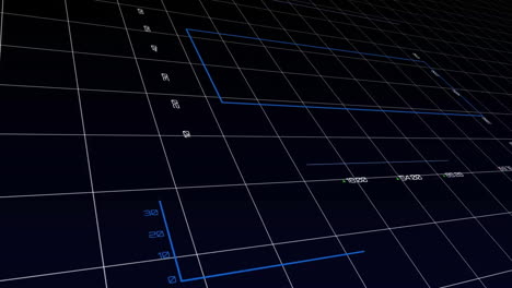 animación del procesamiento de datos financieros sobre un fondo negro