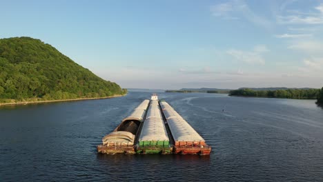 river barge and tugboat transportation