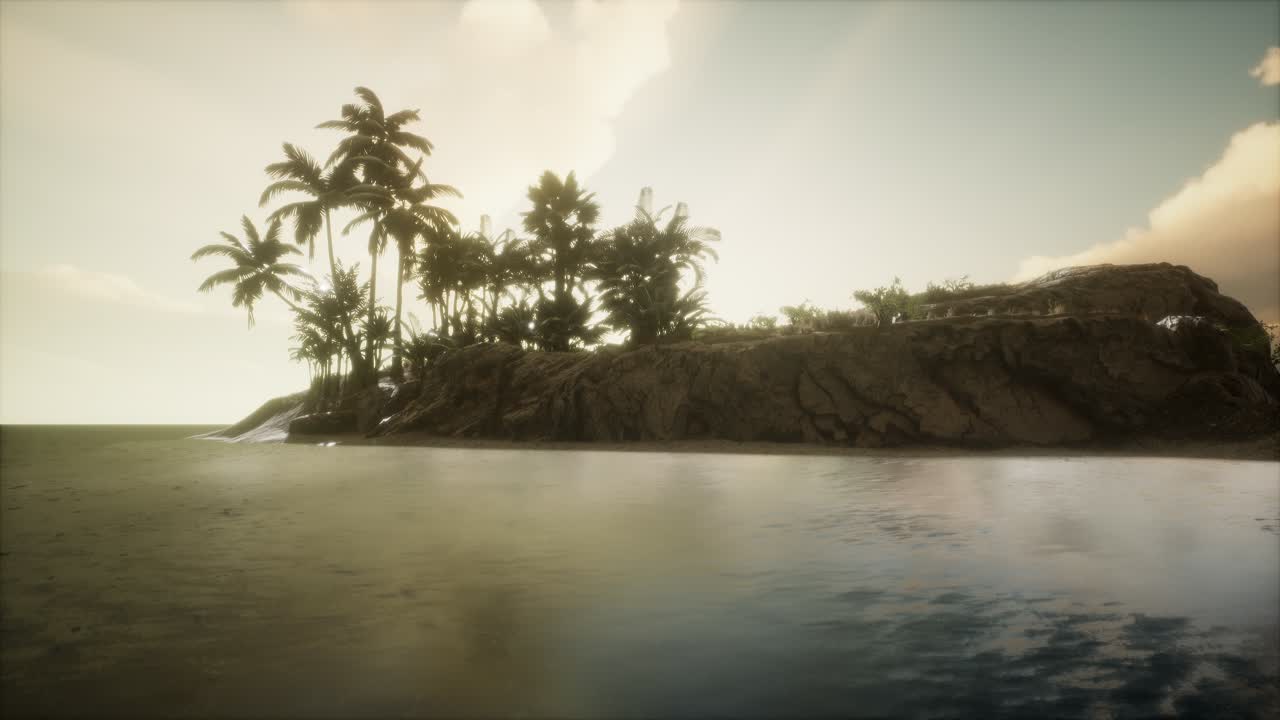 el suave crepúsculo de la increíble playa marina tropical