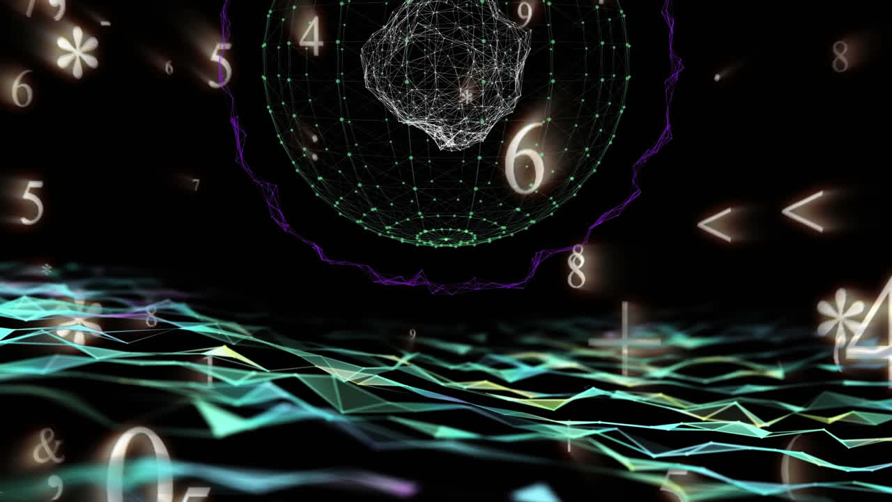 Mathematical symbols falling