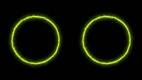 yellow ring glowing electric animation motion graphics