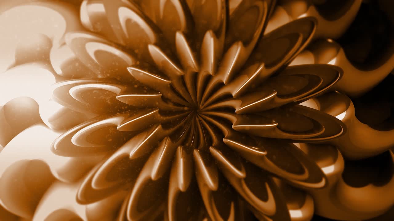 Kahverengi Metal Spiralli Soyut Geometrik Desen
