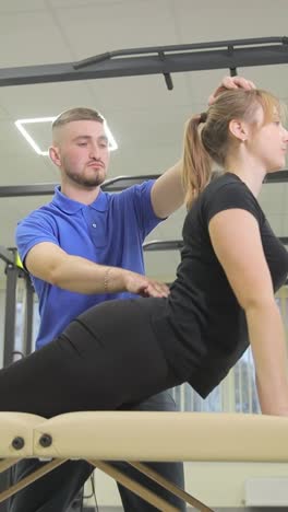 sesión de fisioterapia