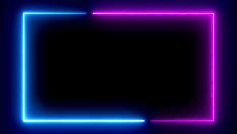 light glowing neon shape animation