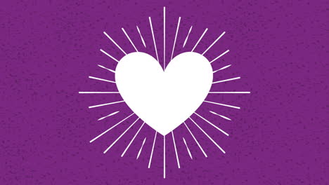 valentines card with heart love animation