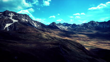 Kazakhstan-autmn-landscape-with-dry-grass-and-mountains