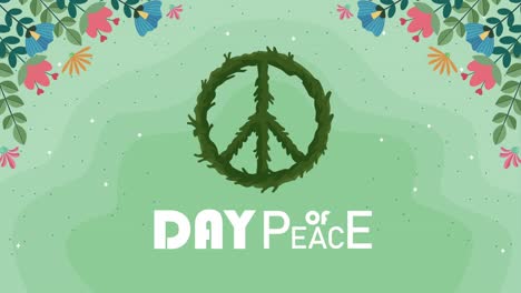 international peace day lettering animation