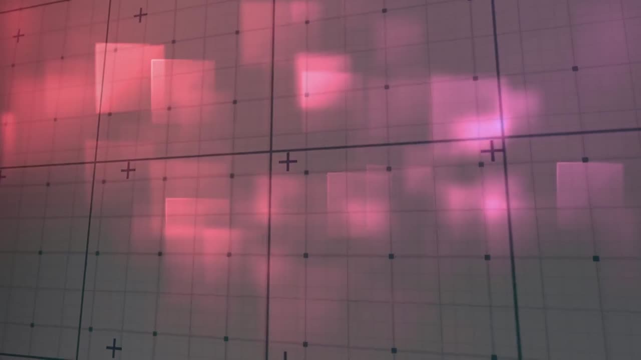 animación de la pantalla digital con luces rojas