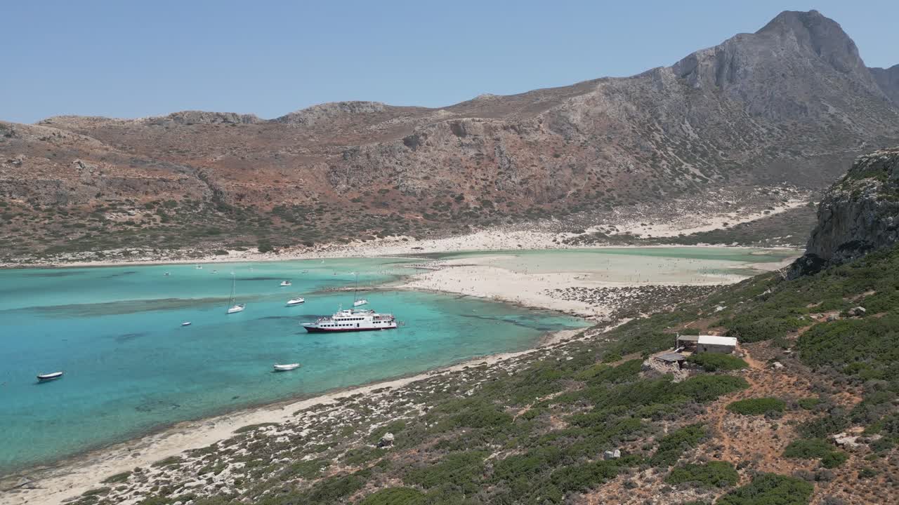 Aerial View of a Stunning Beach in Crete, Greece