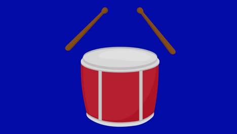 loop animation of a drummer being hit by the sticks