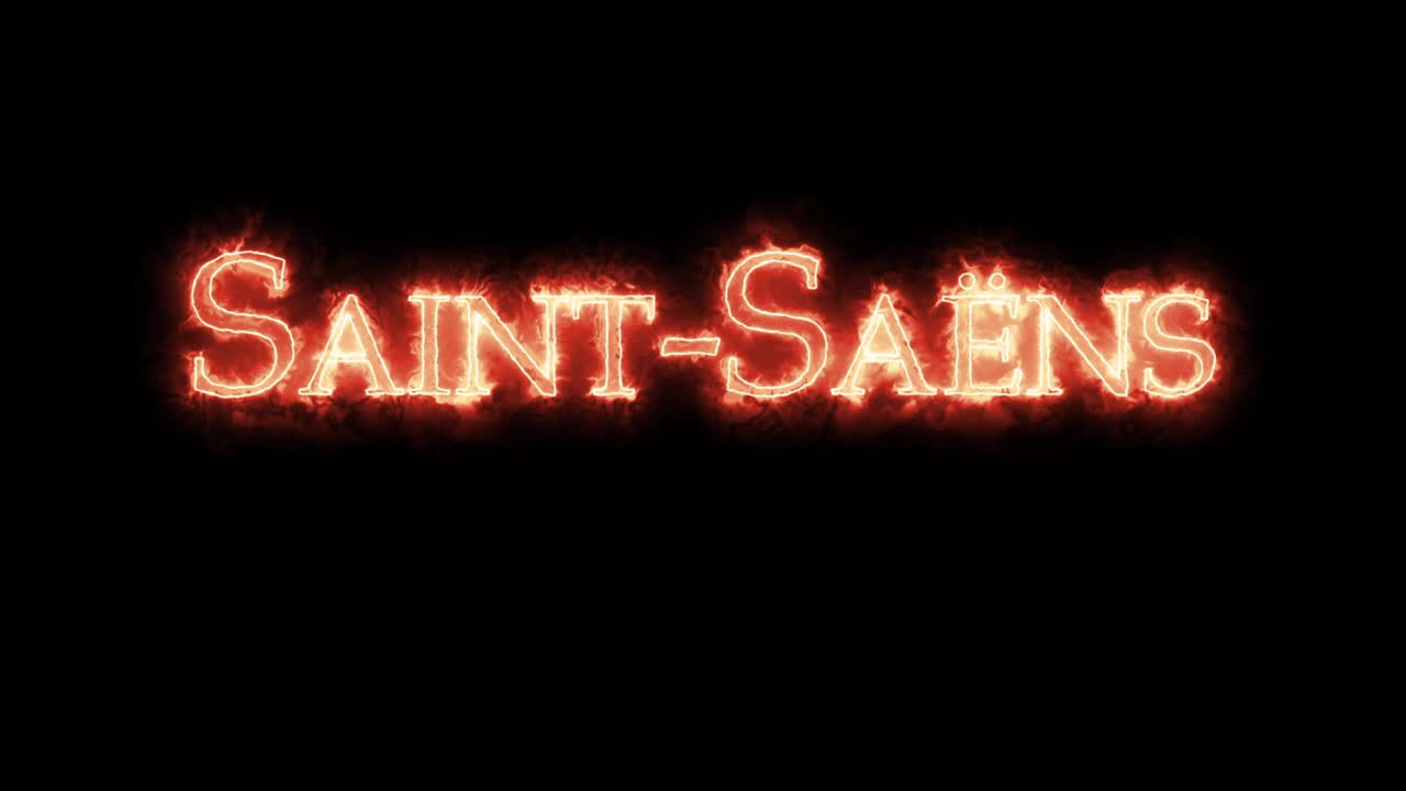 세인트 세인스는 불로 쓰여져 있습니다.