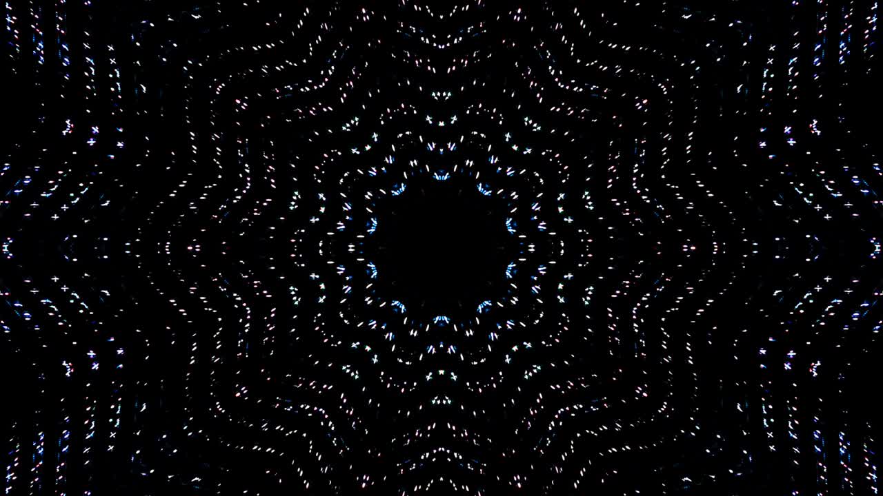 Abstract Kaleidoscope pattern with full colors. Magic mandala. 4k