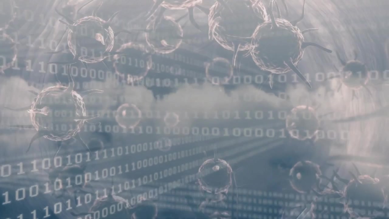 Binary streaming starting camera zooming, panning, revealing translucent spheres in cloudlit space