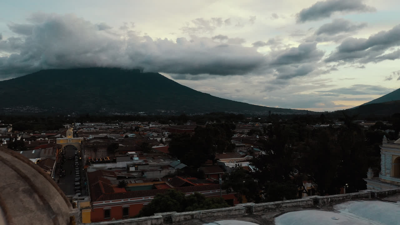 Droneoptagelse af Antigua, Guatemala
