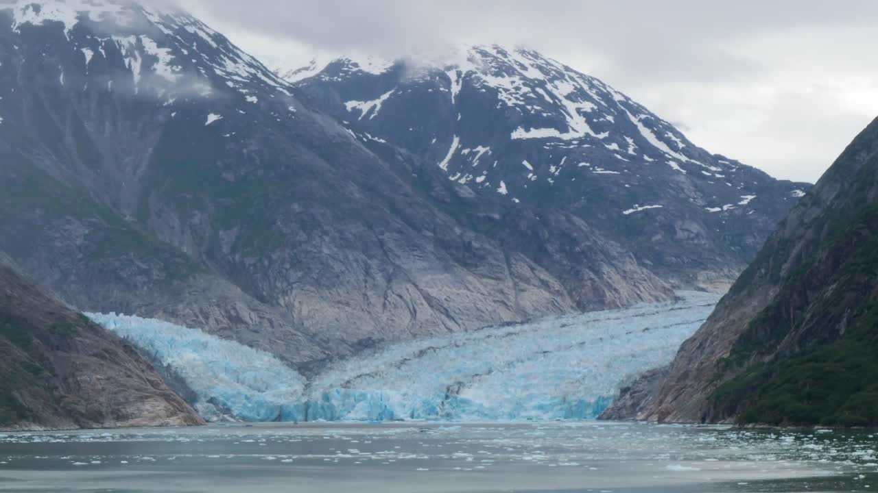 Scenic cruising at the Dawes Glacier, Endicott Arm fjord. Alaska Cruise vacation in the summer.