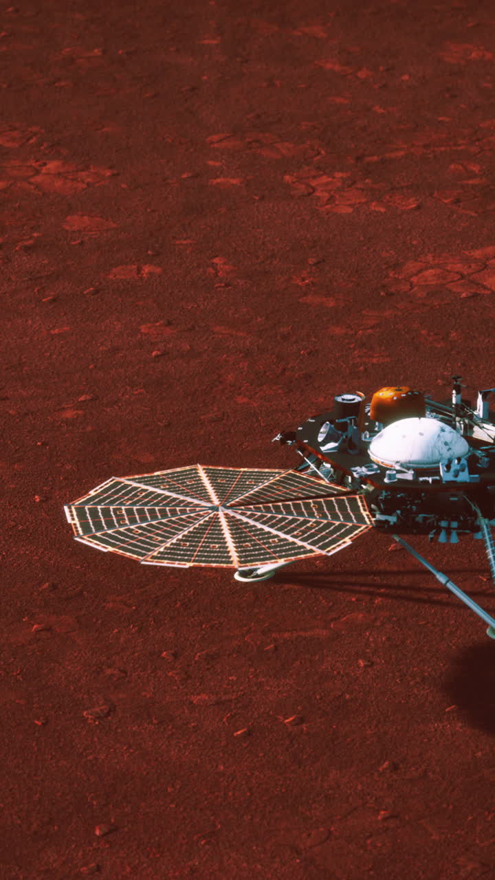 el rover de marte aterriza en el planeta rojo