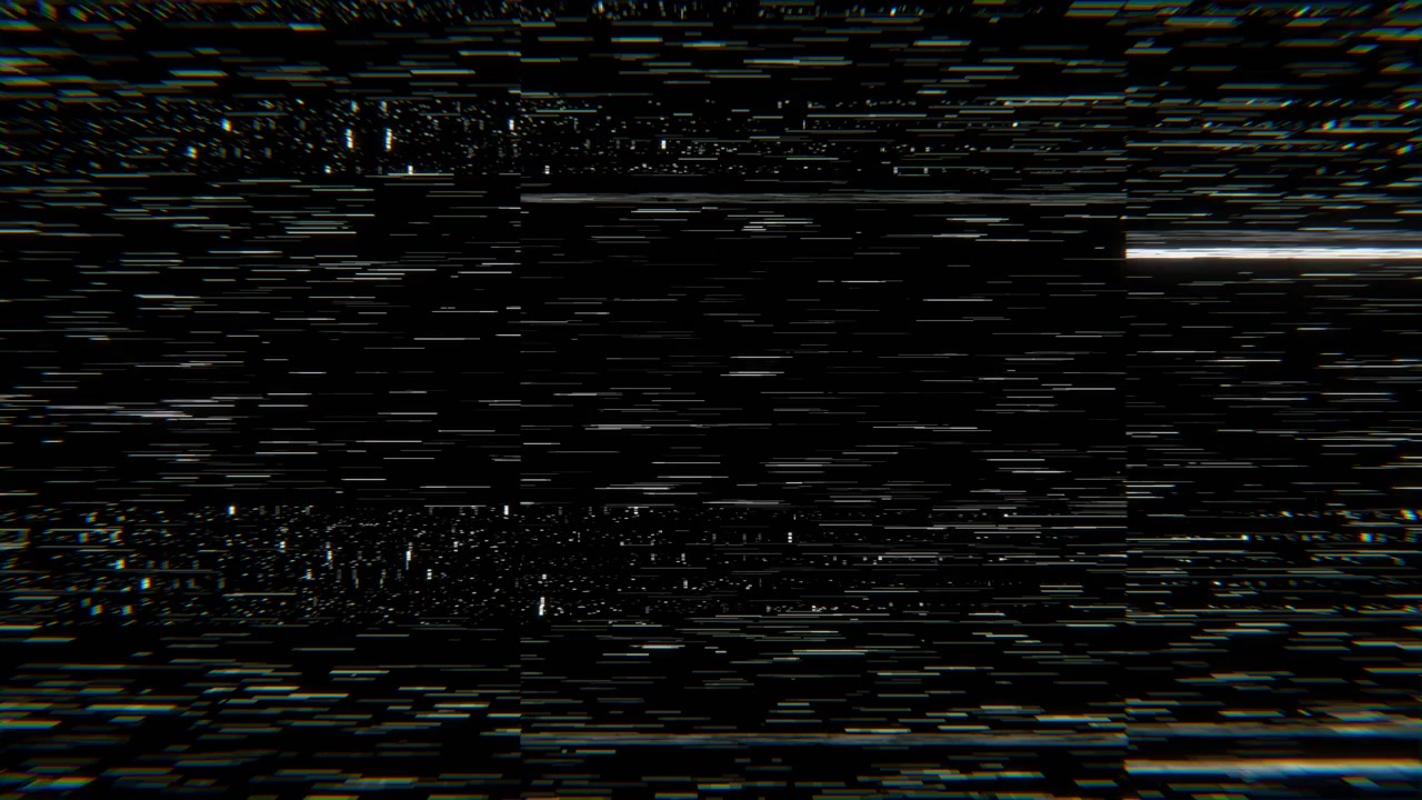 Abstract Digital Glitch Background with Horizontal Static Noise