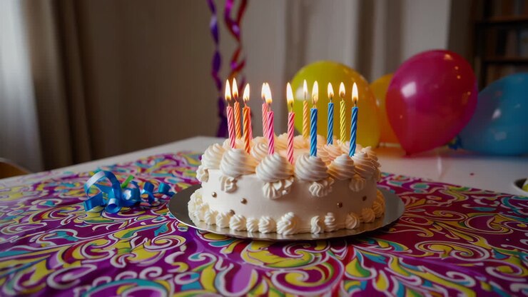 pastel de cumpleaños con velas