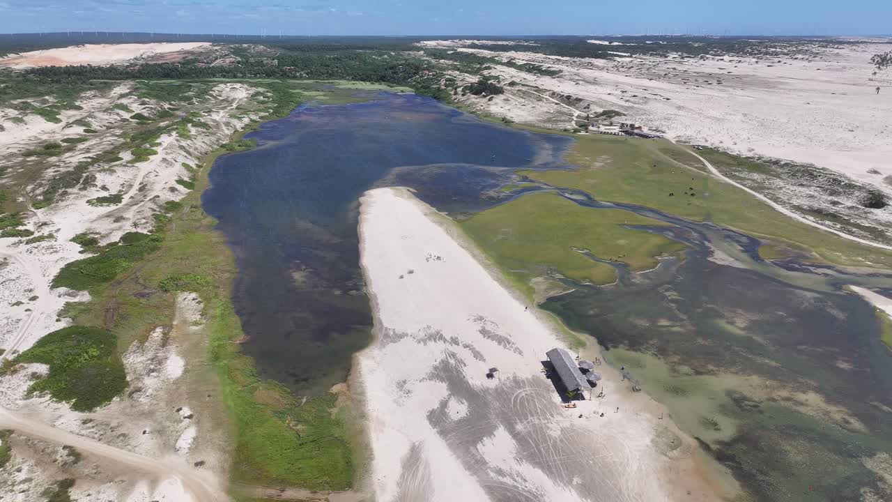 Jegue Lagoon At Paraipaba In Ceara Brazil. Nature Landscape. Beautiful Sand Dunes. Jegue Lagoon At Paraipaba. Rainwater Lakes. Almecegas Lake. Summer Travel. Brazil Northeastern