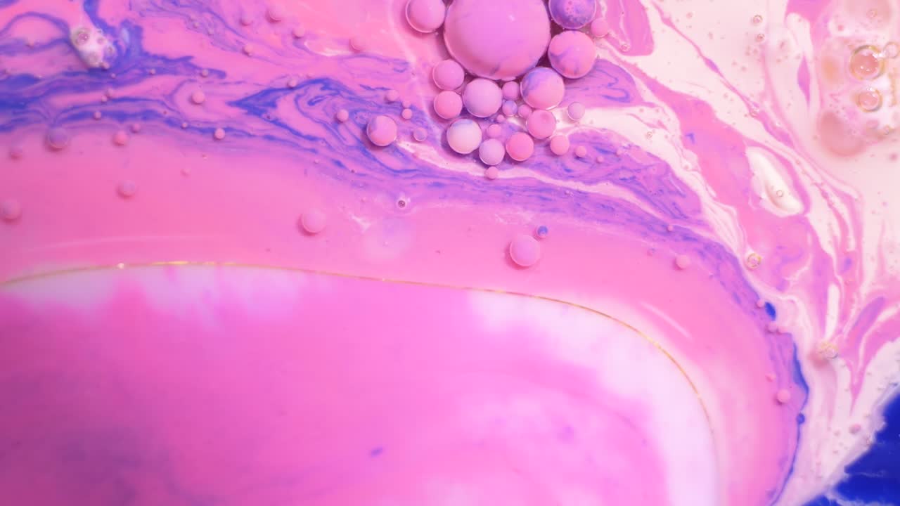 Arte Fluido Abstracto con Colores Rosa, Morados y Azules