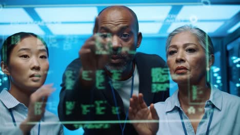 team collaboration in a server room