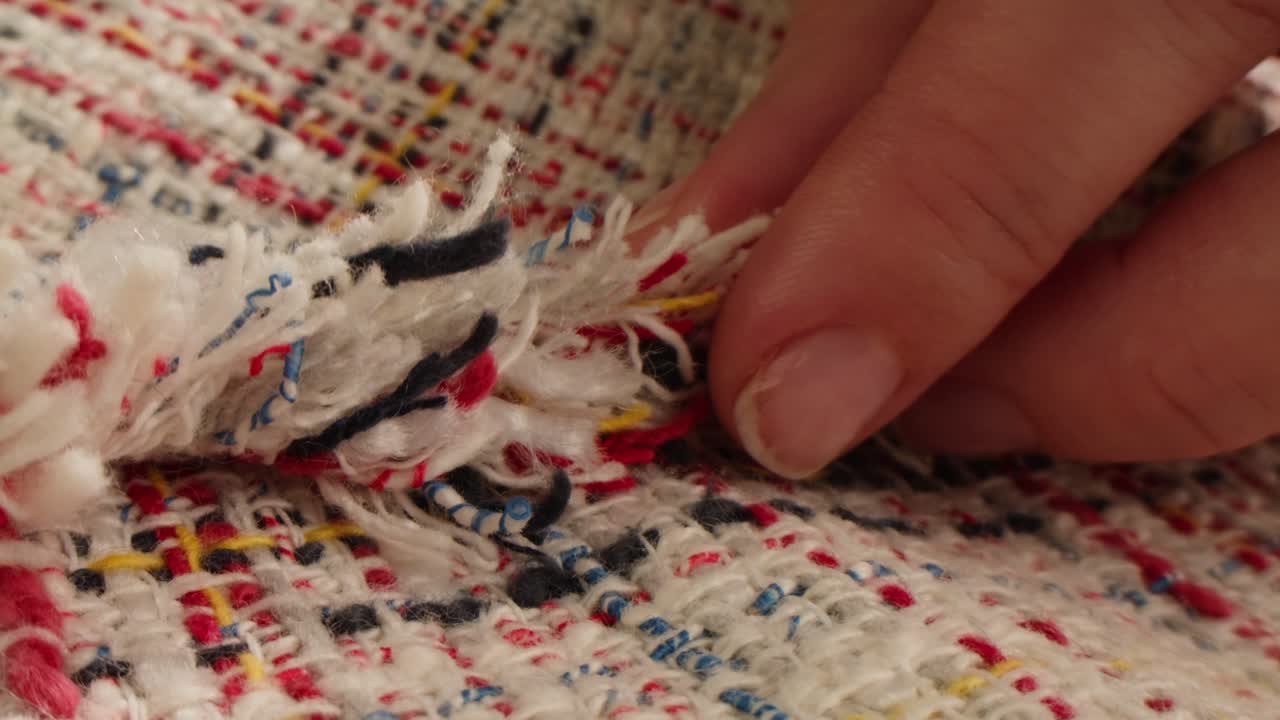 Close-up of Woven Fabric Texture