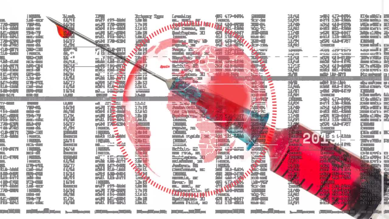 지구의 애니메이션, 데이터 처리 및 주사기