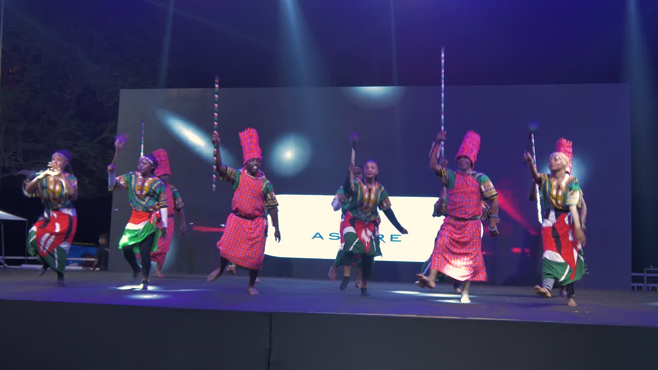 African dance performance on Stage Traditional Routine ..