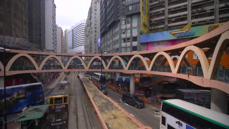 downtown intersection in hong kong