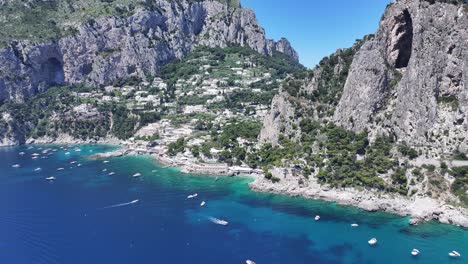capri island at naples in campania italy. beach landscape. giant cliffs scene. capri island at naples in campania italy. medieval city skyline. bay of naples mediterranean sea. beach skyline.