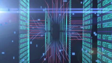 animation of data processing over computer servers