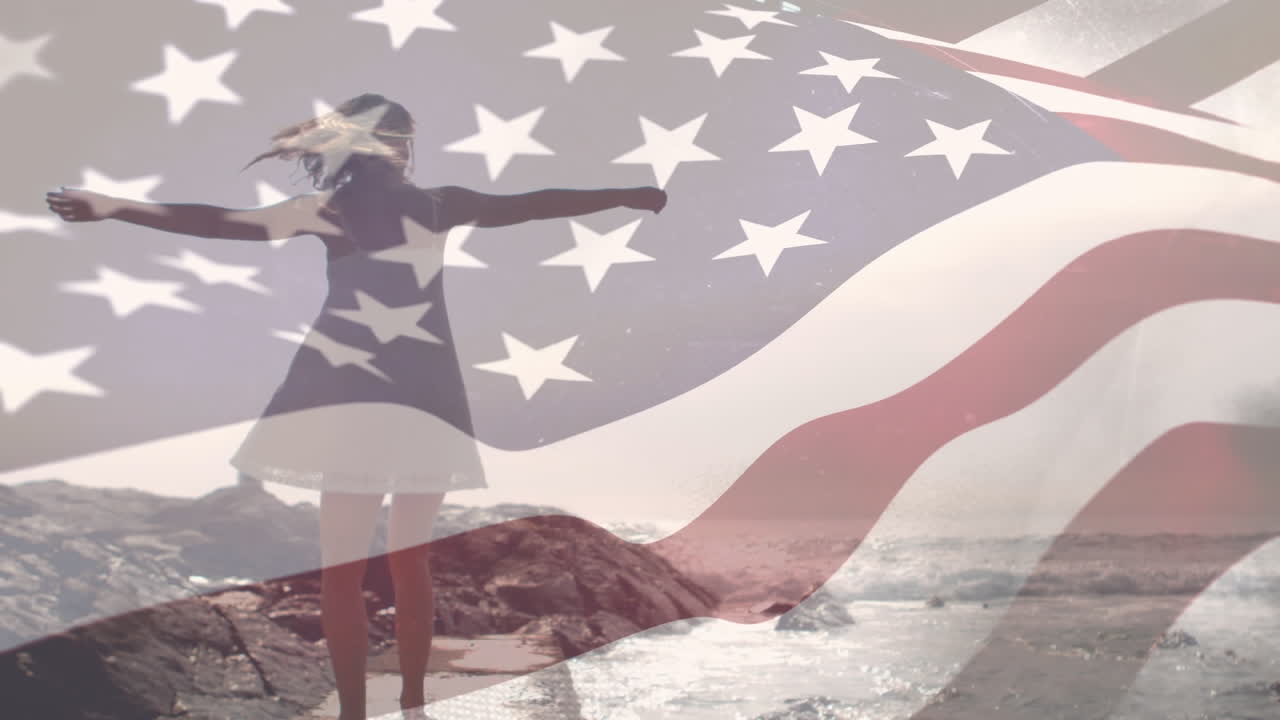 mujer bailando en una playa riffraff