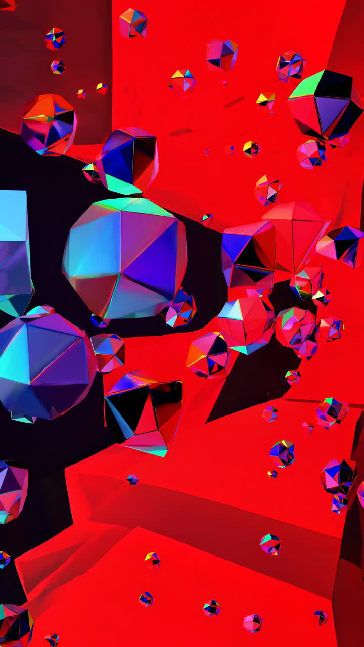 Abstract Geometric Shapes in Vibrant Colors